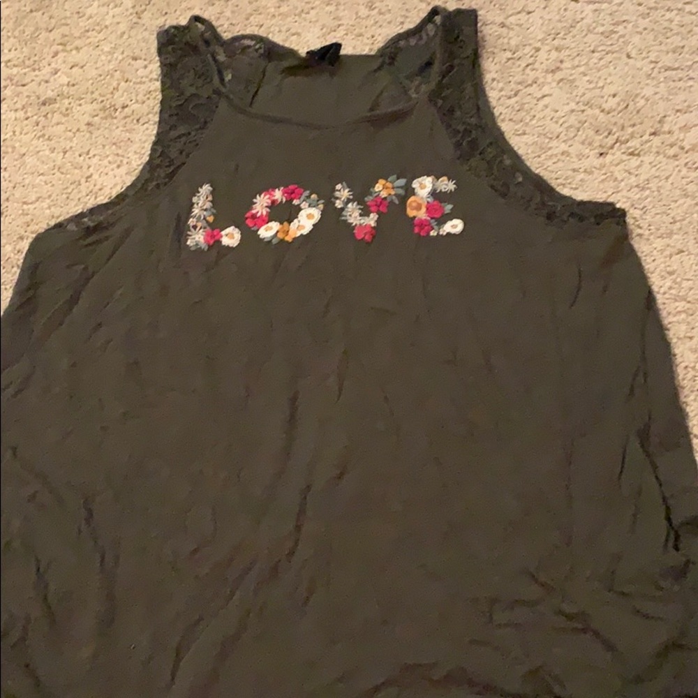 Green tank top